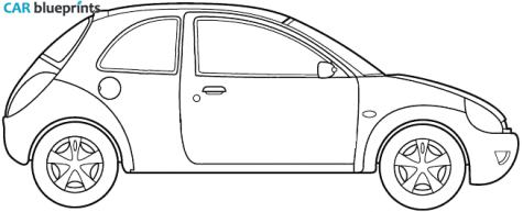 2007 Ford Ka Hatchback blueprint