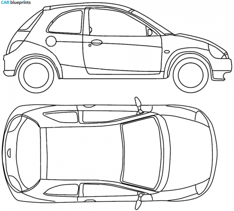 2008 Ford Ka Hatchback blueprint