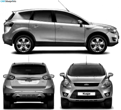 2008 Ford Kuga SUV blueprint