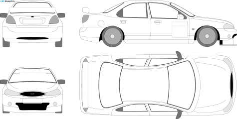 2000 Ford Mondeo Sedan blueprint