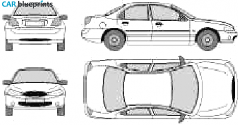 1996 Ford Mondeo Sedan blueprint