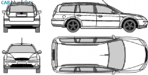 2003 Ford Mondeo II Estate Wagon blueprint