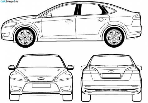 2007 Ford Mondeo III 5-door Hatchback blueprint