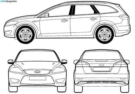 2007 Ford Mondeo III Estate Wagon blueprint