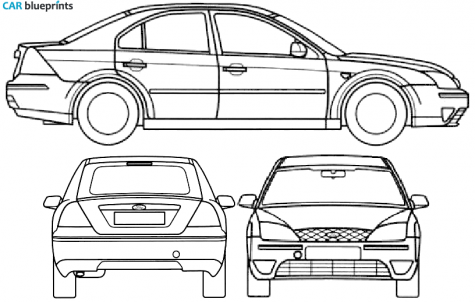 2000 Ford Mondeo S2 Sedan blueprint