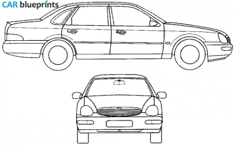 1994 Ford Scorpio Sedan blueprint