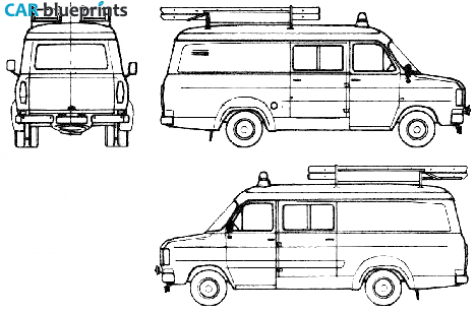 1979 Ford Transit Fire Van blueprint