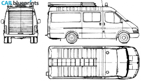 1986 Ford Transit FT190 Fire Van blueprint