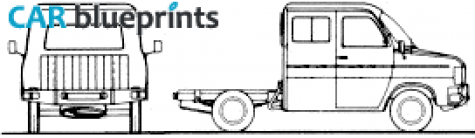 1981 Ford Transit SIA Chassis SWB Twin Cab Truck blueprint