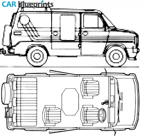 1981 Ford Transit SIA Club Mobile Minivan blueprint