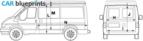 2005 Ford Transit Van blueprint