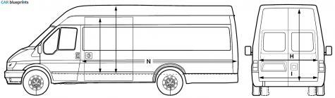 2005 Ford Transit LWB Jumbo Van blueprint