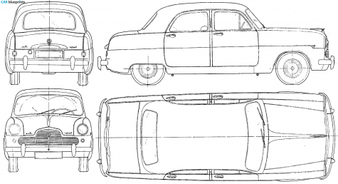 1953 Ford Zephyr Sedan blueprint