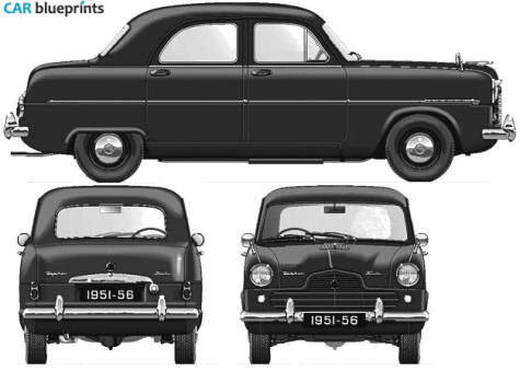 1951 Ford Zephyr 6 Sedan blueprint