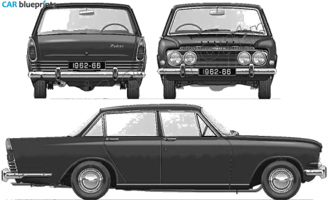 1962 Ford Zodiac Mk III Sedan blueprint