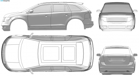 2006 Ford Edge SUV blueprint