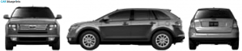 2007 Ford Edge SUV blueprint