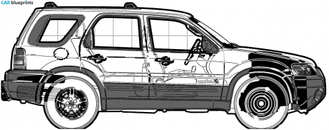 2006 Ford Escape XLT SUV blueprint