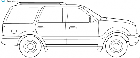 2000 Ford Expedition SUV blueprint