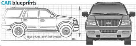 2004 Ford Expedition SUV blueprint