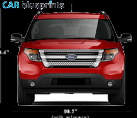 2011 Ford Explorer SUV blueprint