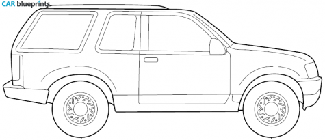 1999 Ford Explorer Sport SUV blueprint