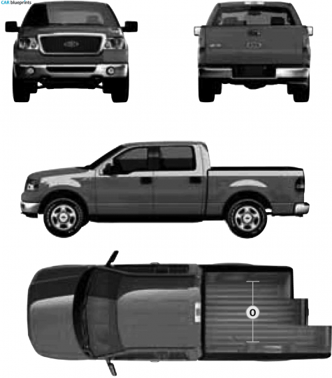 2007 Ford F-150 Crew Cab Pick-up blueprint