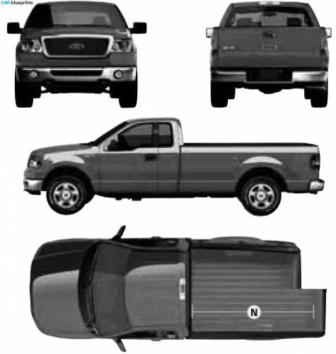 2007 Ford F-150 Regular Cab Pick-up blueprint