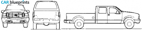 2004 Ford F-250 Crew Cab Pick-up blueprint