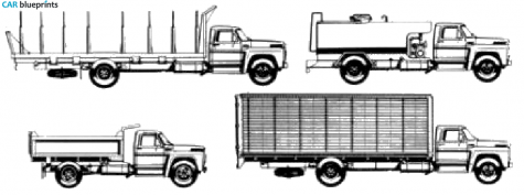 Ford F-600D Truck blueprint