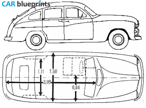 1951 Ford F V8 Vendette Wagon blueprint