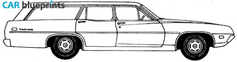 1970 Ford Fairline 500 Station Wagon blueprint