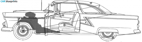 1955 Ford Fairlane 2-door Hardtop Coupe blueprint