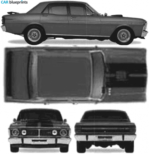 1971 Ford Falcon GT Sedan blueprint