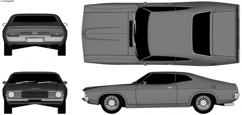 1972 Ford Falcon XA Coupe blueprint