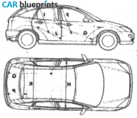 2002 Ford Focus Hatchback blueprint