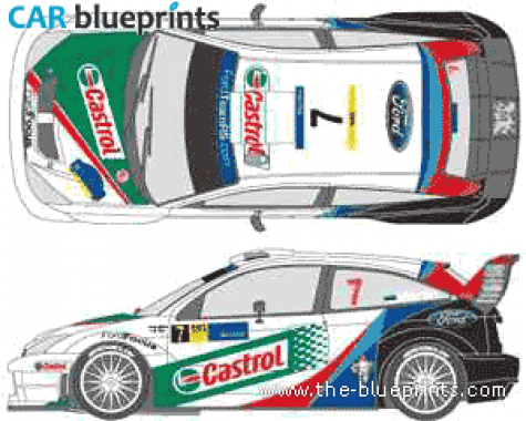 2004 Ford Focus WRC Hatchback blueprint