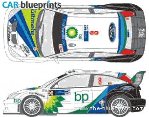 2004 Ford Focus WRC Hatchback blueprint