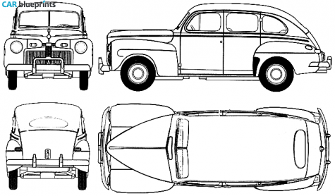 1942 Ford Fordor Super DeLuxe Wagon blueprint