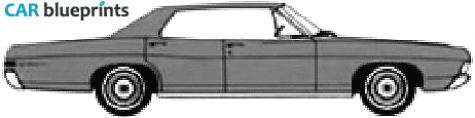 1968 Ford Ford Galaxie-500 4-door Hard Top Sedan blueprint