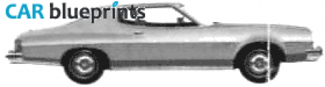 1975 Ford Gran Torino 2-door Hardtop Coupe blueprint