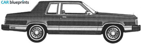 1981 Ford Granada 2-door GL Sedan blueprint