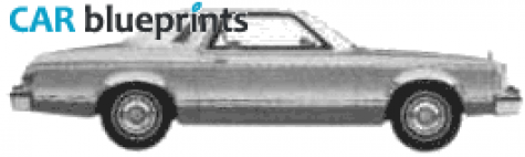 1975 Ford Granada 2-door Hardtop Ghia Coupe blueprint