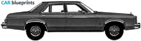 1980 Ford granada Sedan blueprint