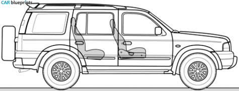 2004 Ford Endeavour SUV blueprint