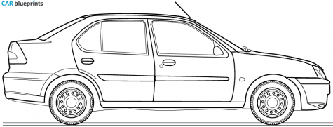 2003 Ford Ikon NTX Sedan blueprint