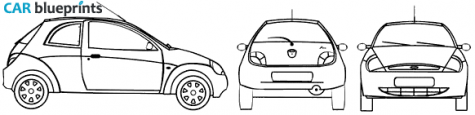 1998 Ford Ka Hatchback blueprint