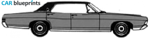 1968 Ford LTD 4-door Hard Top Sedan blueprint