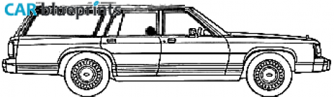 1981 Ford LTD Country Squire Wagon blueprint