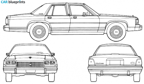 1985 Ford LTD Sedan blueprint